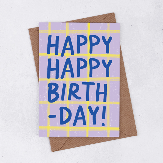 'Happy Happy Birthday' Greetings Card