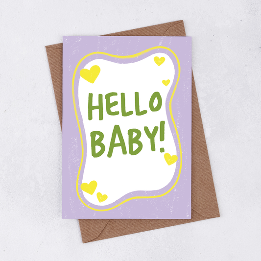 'Hello Baby' New Parents Greetings Card