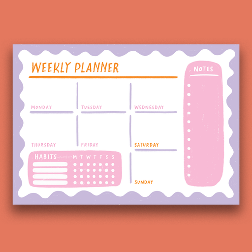 A4 Colourful Organisation Desk Pad