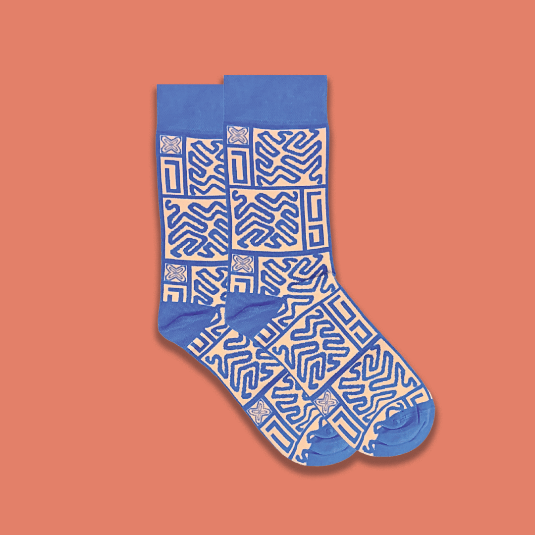 Afropop socks. Patterns inspired by African Heritage. Gifts for Book lover, bookworms, readers and bibliophiles. In support of black history month.