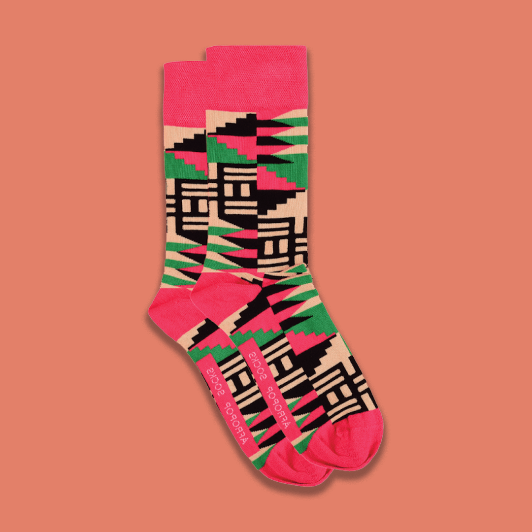 Afropop socks. Patterns inspired by African Heritage. Gifts for Book lover, bookworms, readers and bibliophiles. In support of black history month.