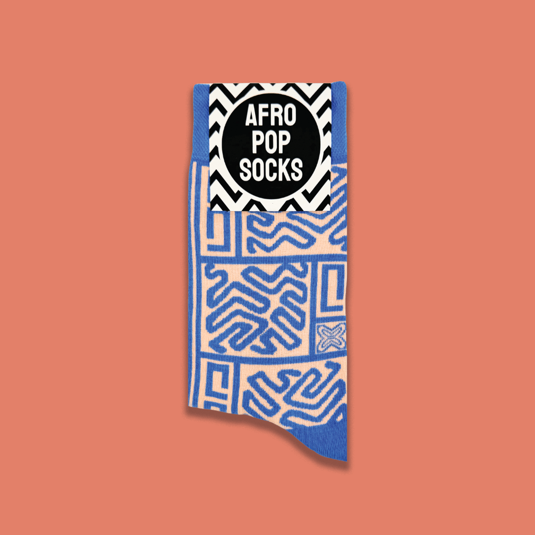 Afropop socks. Patterns inspired by African Heritage. Gifts for Book lover, bookworms, readers and bibliophiles. In support of black history month.