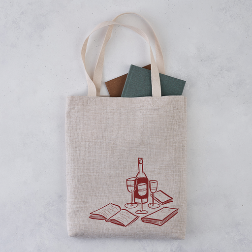 Book and Wine - Bookish Tote Bag