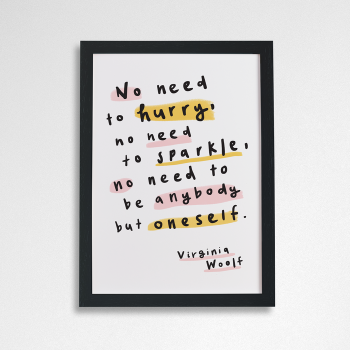 Virginia Woolf 'Sparkle' Encouraging Word Art Print