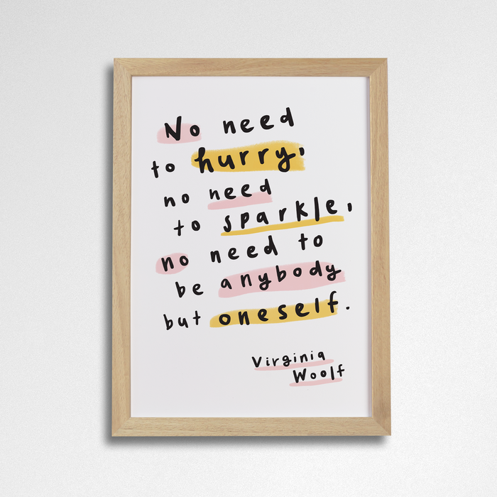 Virginia Woolf 'Sparkle' Encouraging Word Art Print