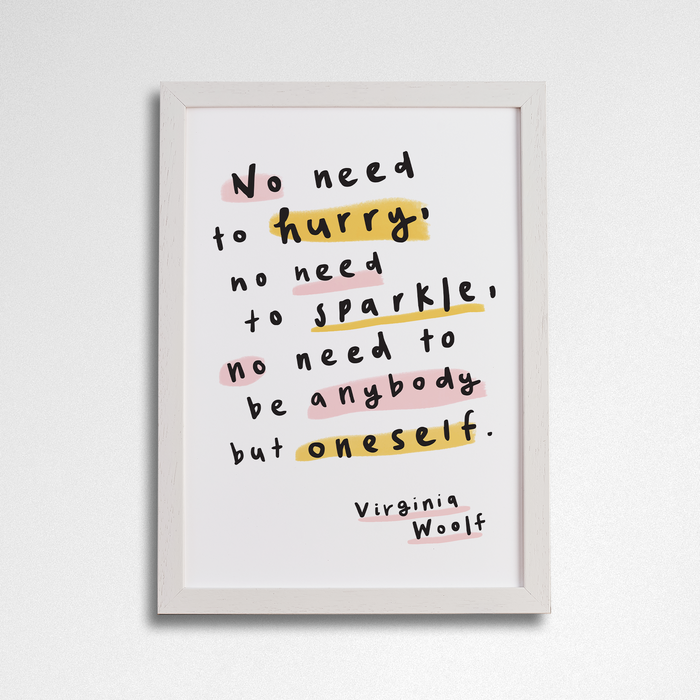 Virginia Woolf 'Sparkle' Encouraging Word Art Print