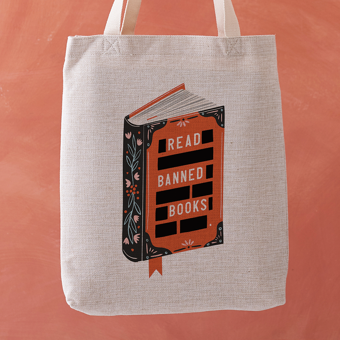 Read Banned Books. Tote bag for book lovers. The perfect gift for book lovers, bookworms, readers and bibliophiles. Book Censorship.