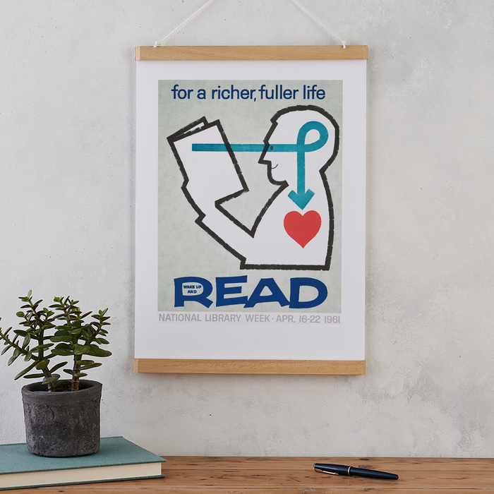 Retro Library Week Poster Print