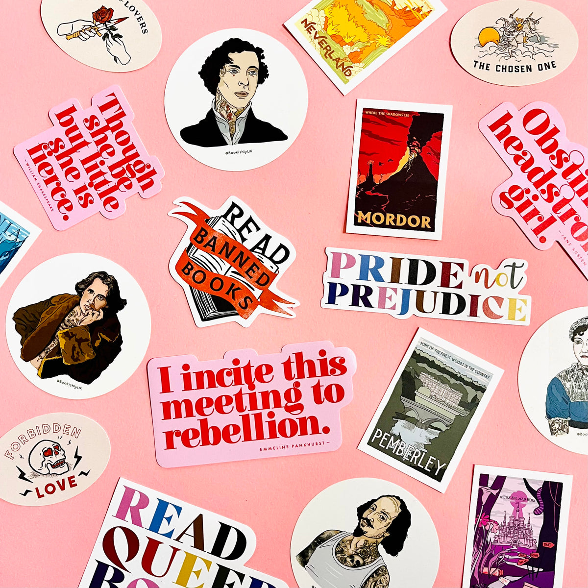 Bookish Sticker Bundle Pack Of 5 10 Or 20 — Bookishly 8366