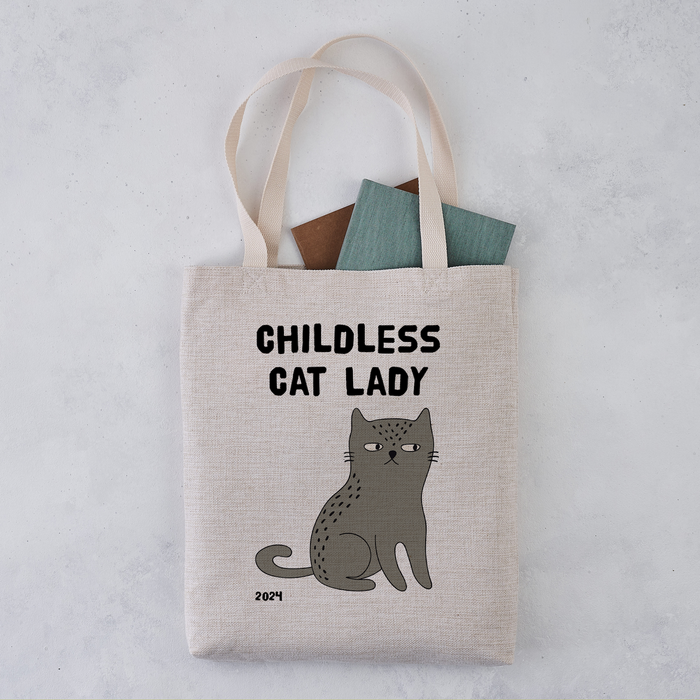 Kamala Harris 2024 Childless Cat Lady Tote Bag