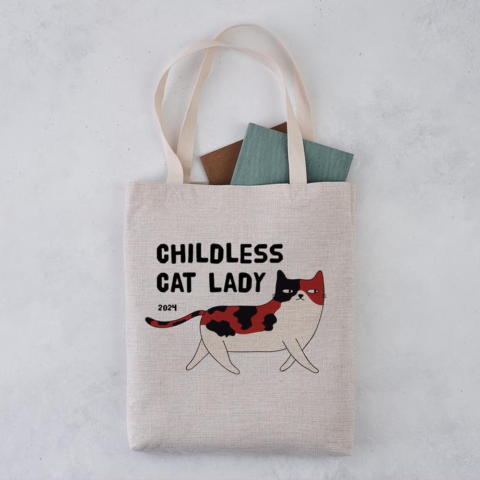 Kamala Harris 2024 Childless Cat Lady Ginger Tote Bag