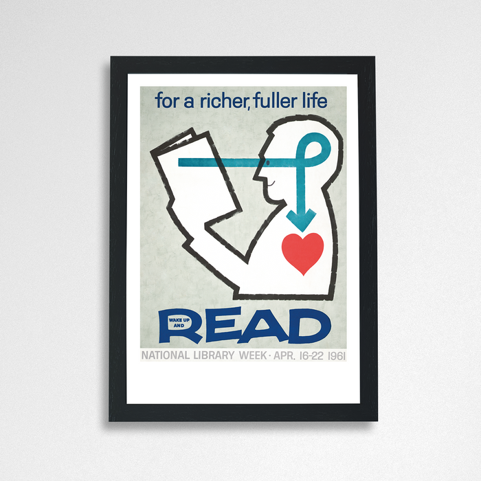 Retro Library Week Poster Print