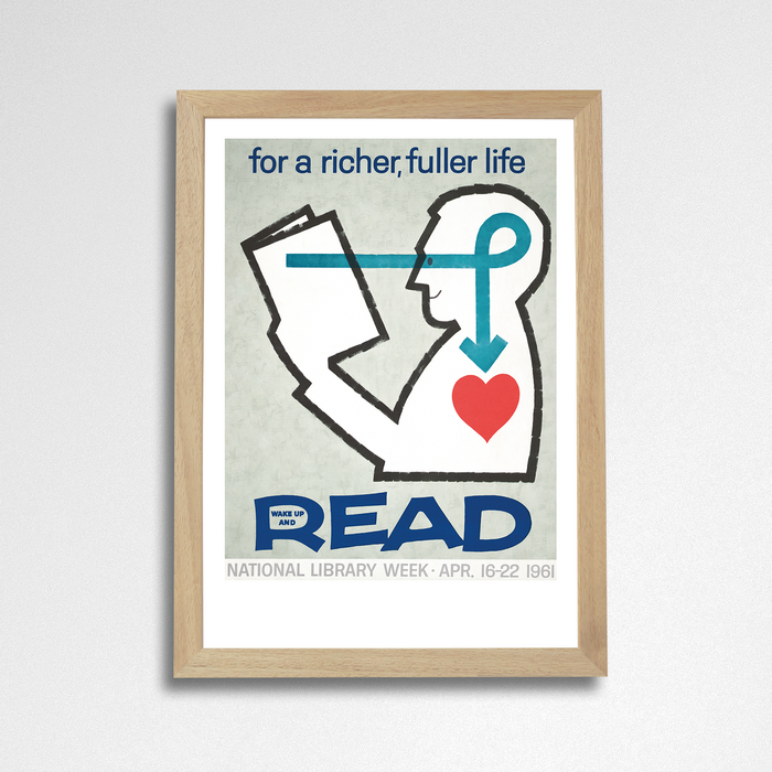 Retro Library Week Poster Print