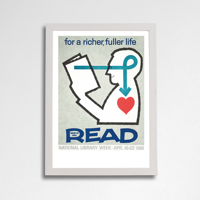 Retro Library Week Poster Print