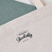 Bookishly logo printed onto tote bag.