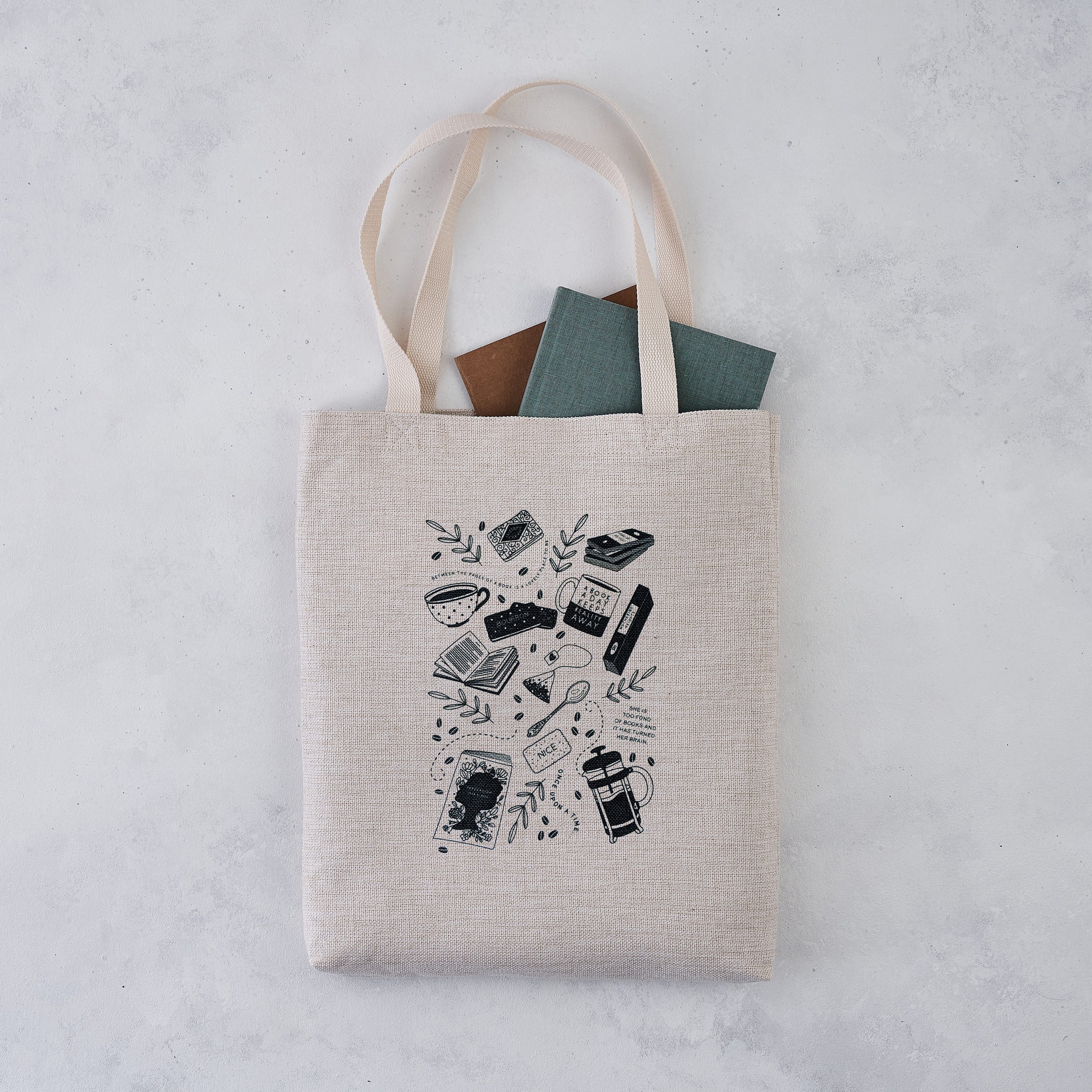 Bookish tote bags deals