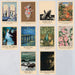 Literary Art postcard set inspired by Classic Literature novels. Including Pride and Prejudice, Anne of Green Gables, Alices Adventures in Wonderland, Little Women, Frankenstein, Dracula. 