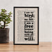 I am a free human being with an independent will. Jane Eyre quote. Home decor for readers. Perfect for book lovers, bookworms, bibliophiles and readers.