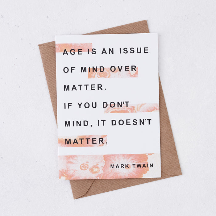 Age doesn't matter' Birthday Card, NZ Greeting Cards